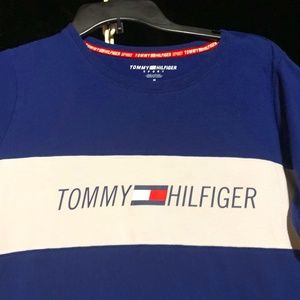 Classic Tommy Hilfiger Royal Blue with Red White and Blue Men's M T-Shirt